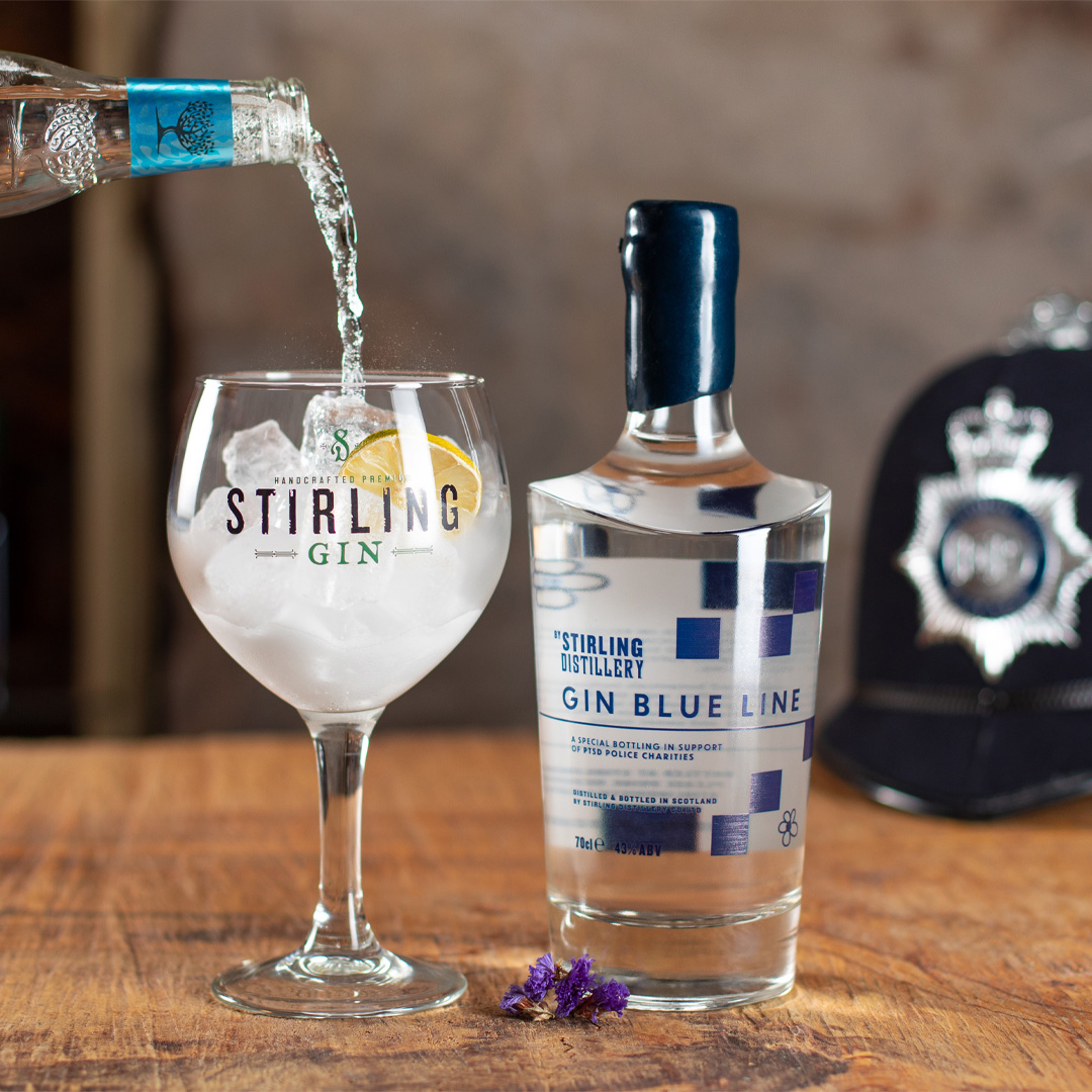 Stirling Distillery have launched their #GinBlueLine gin. 

Created in recognition of 200 years of UK policing, 20% of  profits will go to charities including Police Care UK! 

Hand bottled at their distillery in the shadow of Stirling castle > ow.ly/GNtI50GR1yt