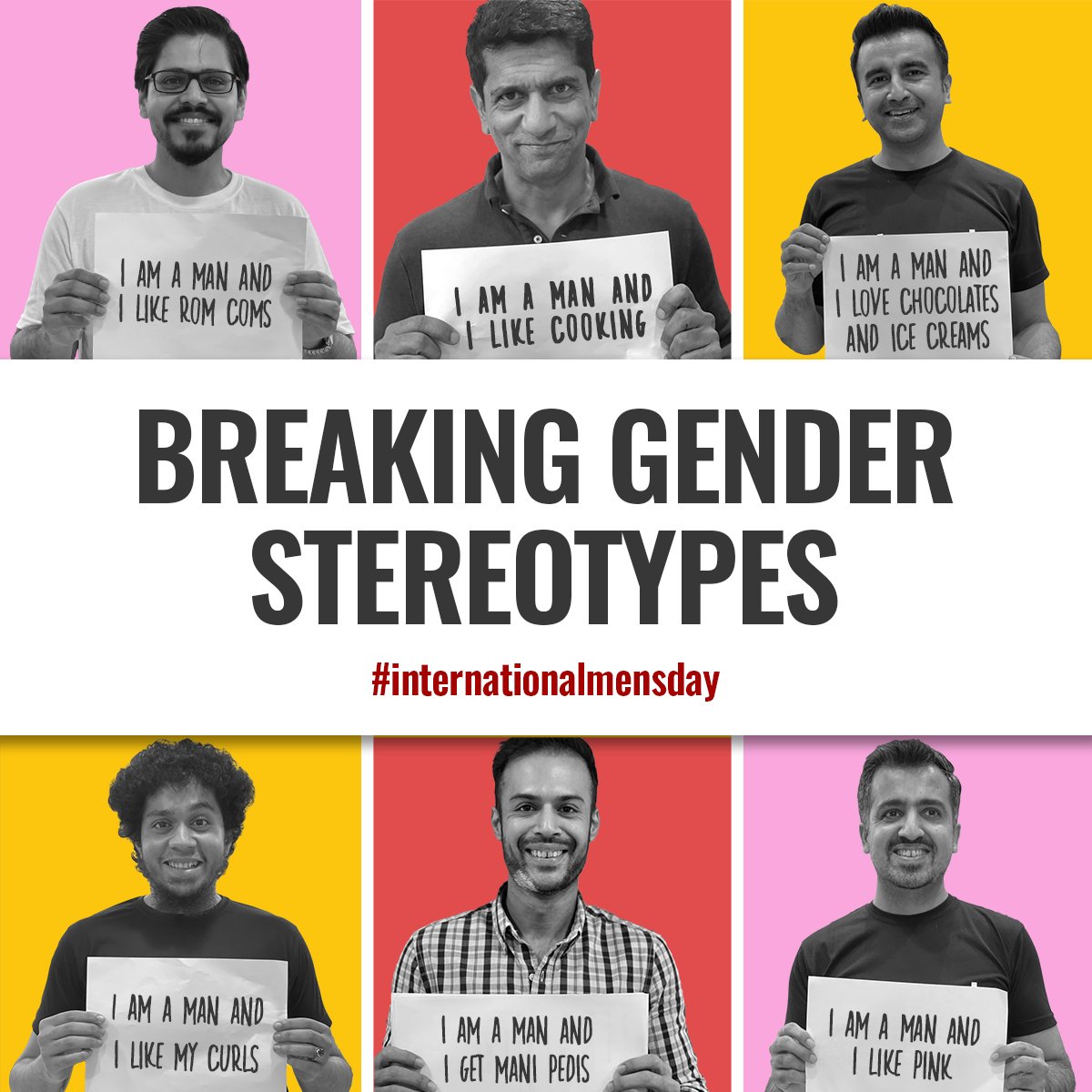 Dukanstores's tweet photo. Team Dukan commemorating the international men’s day by rising above the gender stereotypes and sending out a strong message that a man does not have to be a certain way to prove his masculinity. 

#happymensday #encouragemen #genderequality #celebratingmensday #dukan https://t.co/efeAYSbikm