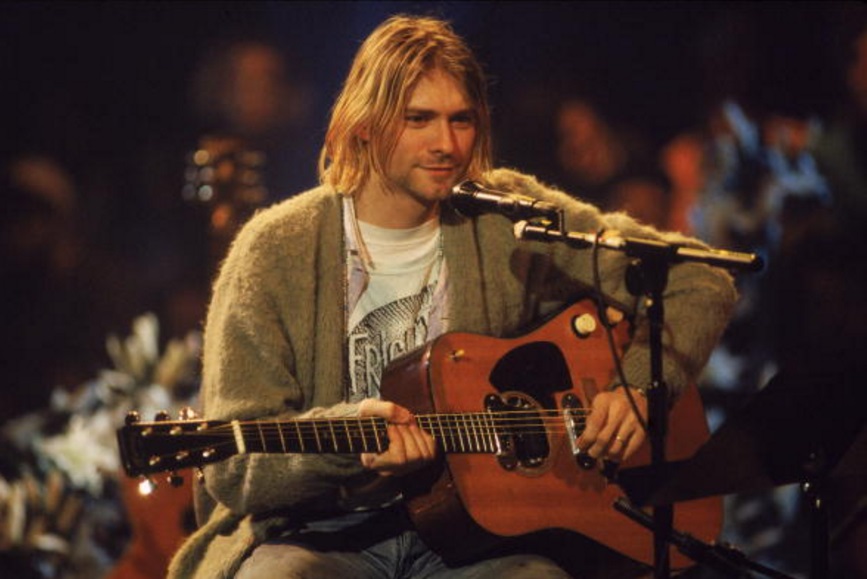 Kurt Cobain at the Nirvana's MTV Unplugged in New York, 1993.