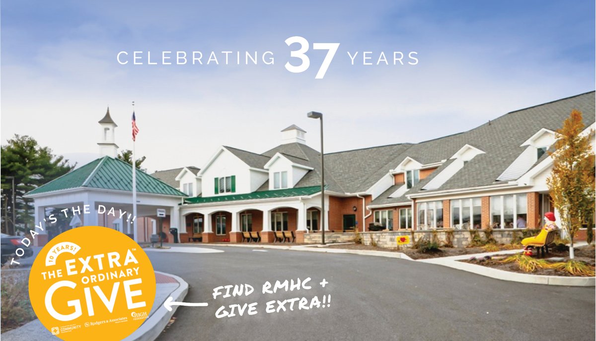 RMHCofCentralPA's tweet photo. Today we are celebrating 37 years of keeping families together AND it is #ExtraGive Day! Thank you to everyone who helps us continue our mission through ExtraGive today! #KeepingFamiliesTogether
https://t.co/c3xoBkoz7G https://t.co/Ev6JtxmMCQ