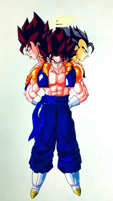 過去絵です😊
Z風のゴジットです✨
 
 #ドラゴンボール   
 #イラスト      #模写 