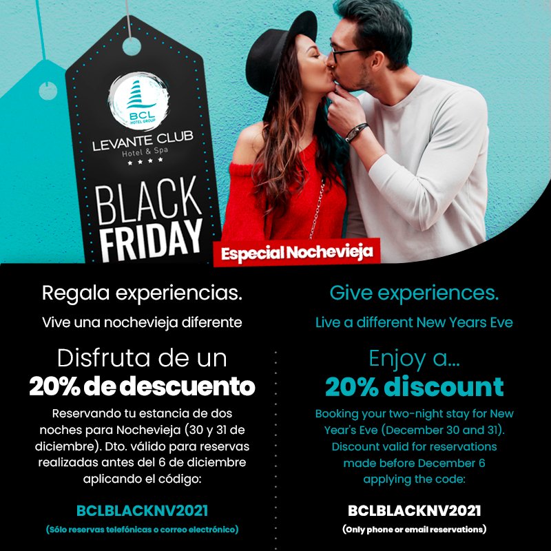 BclHotelLevante's tweet photo. Este BLACK FRIDAY regala experiencias. /This BLACK FRIDAY give 
https://t.co/du8CZ6r4kD

#hotelbcllevanteclub #hotelesbcl #bclhotelgroup #blackfriday https://t.co/TanPgovDU1