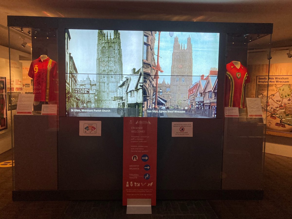 Delighted to put these shirts on display <a href="/wrexhammuseums/">Amgueddfeydd Wrecsam / Wrexham Museums</a> yesterday. Two crackers from <a href="/helenwardie10/">Helen Ward</a> and Ian Evans. A little taste of things to come…