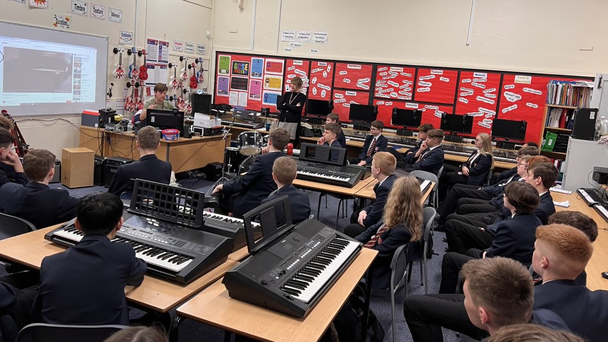 A massive thank you to <a href="/RichCottell/">Rich Cottell</a> for coming into school and running such a great and inspiring #songwriting workshop with our Year 10 GCSE class! And thank you for a really informative session about the #music industry for both BTEC and GCSE Music! 🎶 🎸