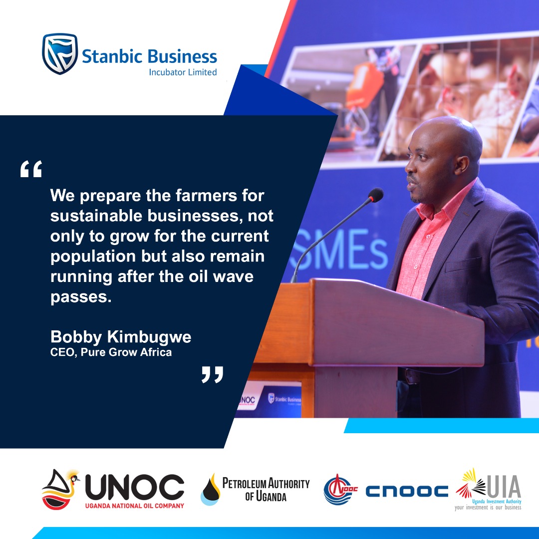 solowawa's tweet photo. #EASOG: @PureGrowAfrica CEO calls upon #developmentpartners @giz_uganda @SBILIncubator to redesign support strategies to #SMEs. We need to get on ground and get firsthand information on the tools local businesses need to operate sustainably in the oil industry! https://t.co/UjIppV8Mte
