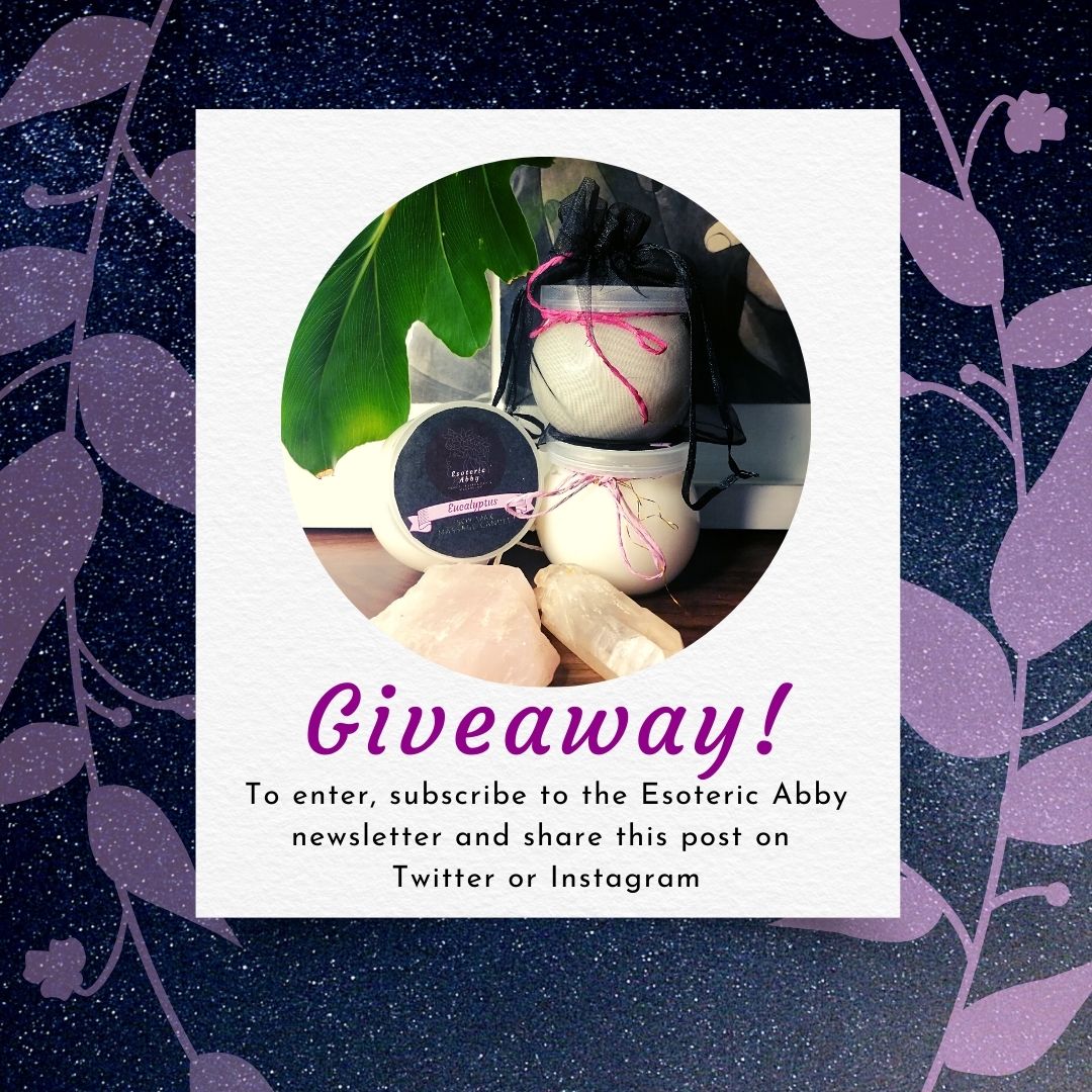 EsotericAbby's tweet photo. 📣 GIVEAWAY TIME! 📣 
Win a Soy Wax Massage Candle to try out😍. 
Just subscribe to #EsotericAbby &amp; share this post on Twitter or Instagram to enter. You have to be following @EsotericAbby 👀.
Subscribe here: https://t.co/D5aPJSoeSA

The giveaway closes on 24 November 2021. https://t.co/urB40cLC98