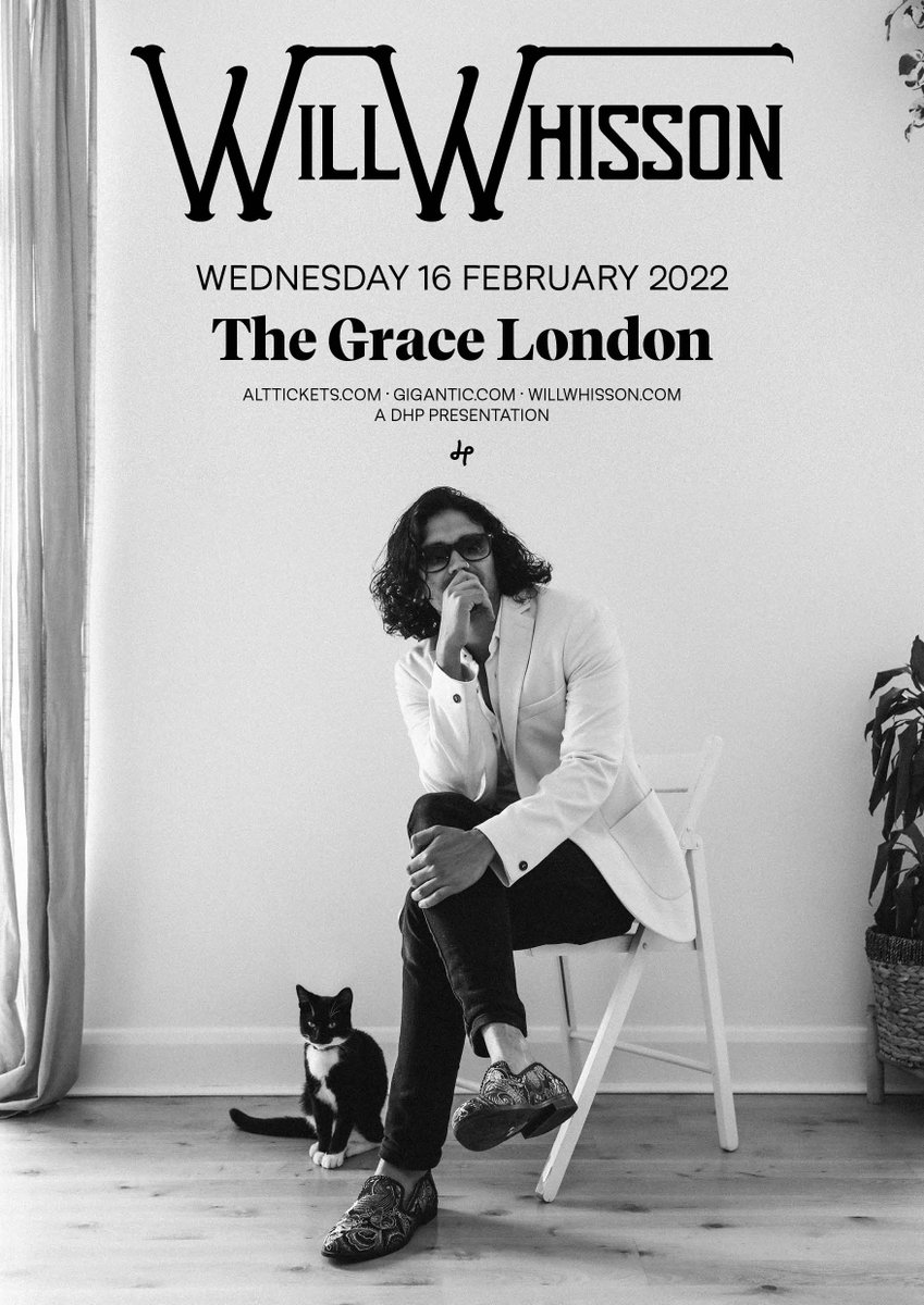 DHPFamily's tweet image. With influences that include The War on Drugs, Angus &amp;amp; Julia Stone, Coldplay and Mumford &amp;amp; Sons, London based singer-songwriter @willwhisson will play @thegraceldn on 16th February 2022.

Tickets go on sale this Friday at 10am, set a reminder: bit.ly/3kPvHwo