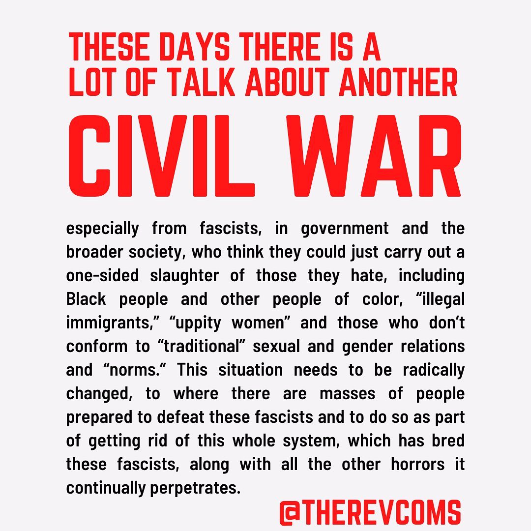 Kyle Rittenhouse is part of a violent FASCIST movement. They're not gonna be stopped with voting or telling them to check their privilege.

We need to stand up &amp; defend ourselves against these fascists, as part of building up the forces for REVOLUTION.