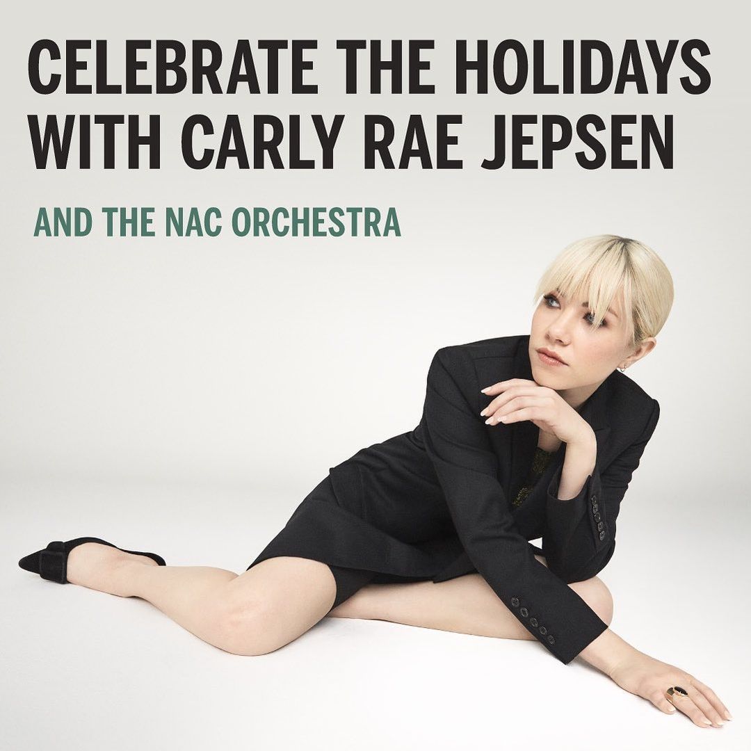 carlyraejepsen's tweet photo. Hi friends! I'm going to be performing with the NAC Orchestra on December 22nd and 23rd in Ottawa. I would love to see you there. ❤️ https://t.co/WwD7m4jcHQ https://t.co/12ZM4EbnKH
