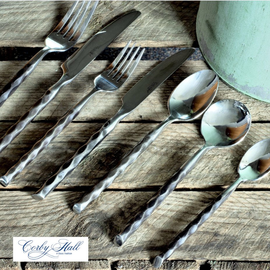 As unique as it gets, add a real point of difference to your tabletop with the uniquely rustic and textured design of Laredo.

Visit our website- tricer.co.uk/collections/la… to explore Laredo and receive your premium cutlery within three working days.

#tricer #corbyhall #cutlery
