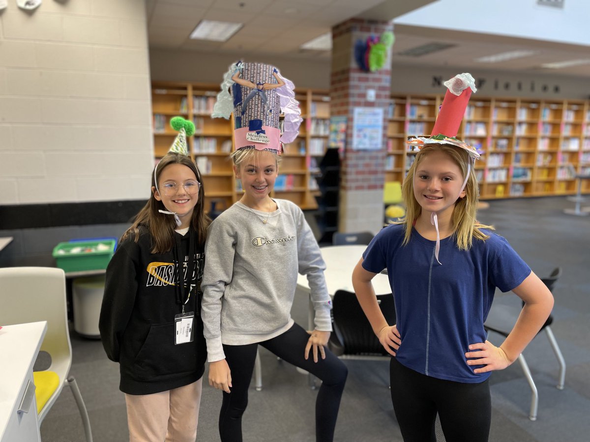 Library_ACMS's tweet image. Nothing like a little makerspace competition to create some funny works of art!