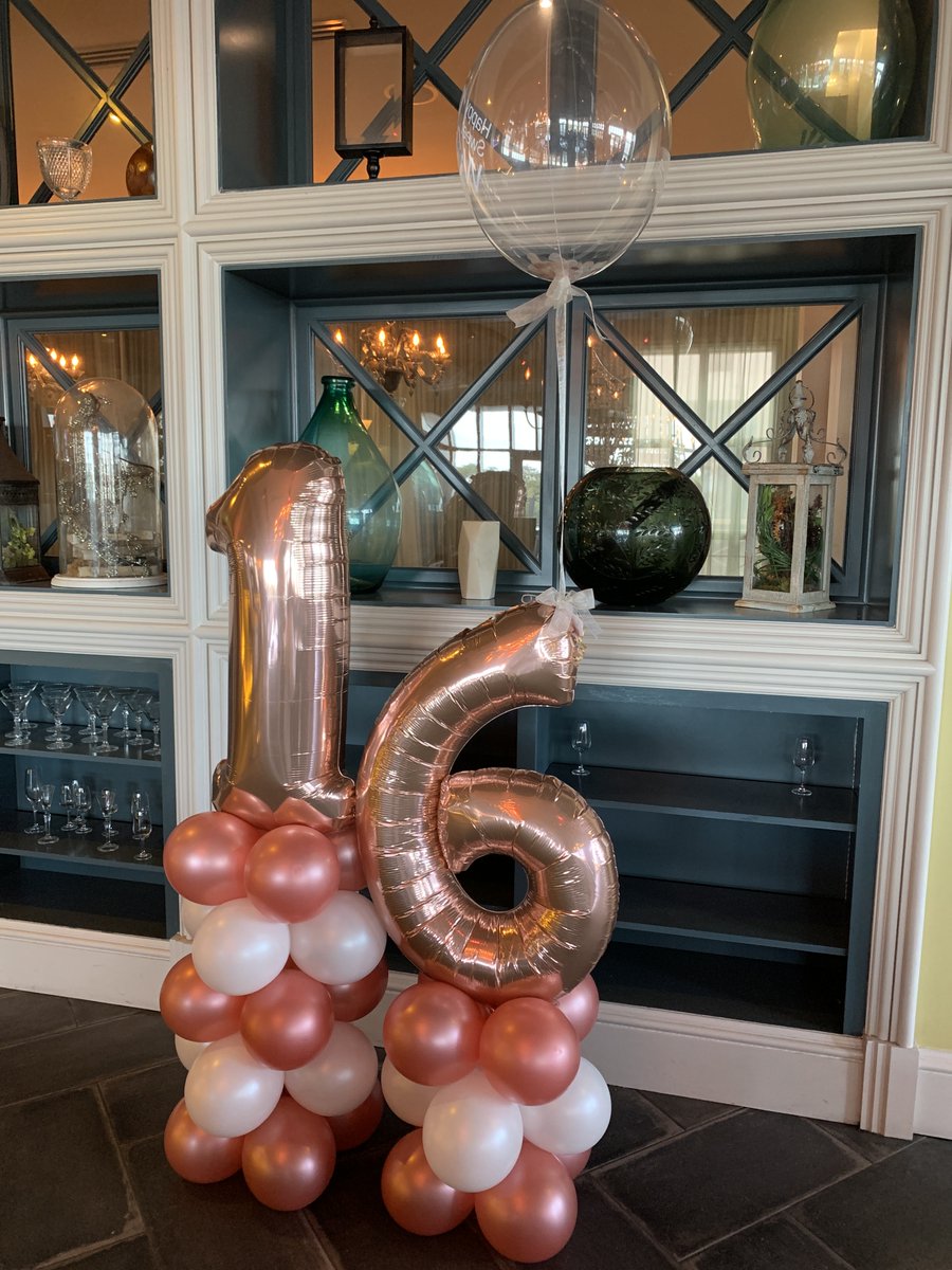 ChasBalloonCo's tweet photo. There is nothing #sweeter than turning 16, so why not celebrate in style! 🤩 Design the perfect arrangement with your teen's favorite colors and show them how proud you are of who they have become. Come on in to the shop to plan their sweet 16 with us! https://t.co/L1J4YWmsqk