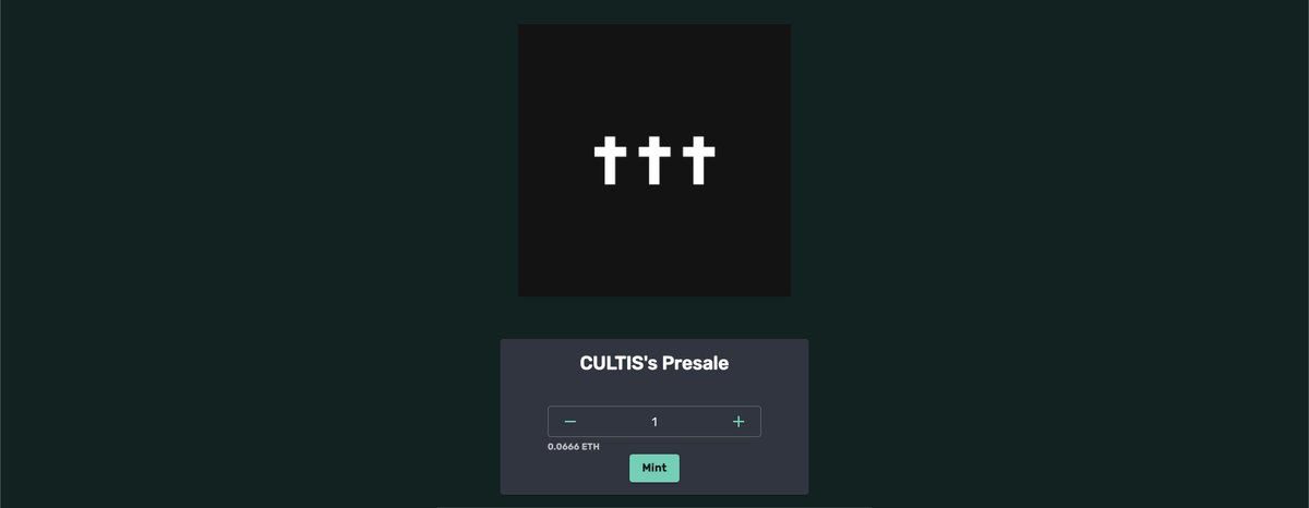 PRESALE IS LIVE: cultis.mantial.com
Will only last for 24 hours!

The grand reveal is on November 26
