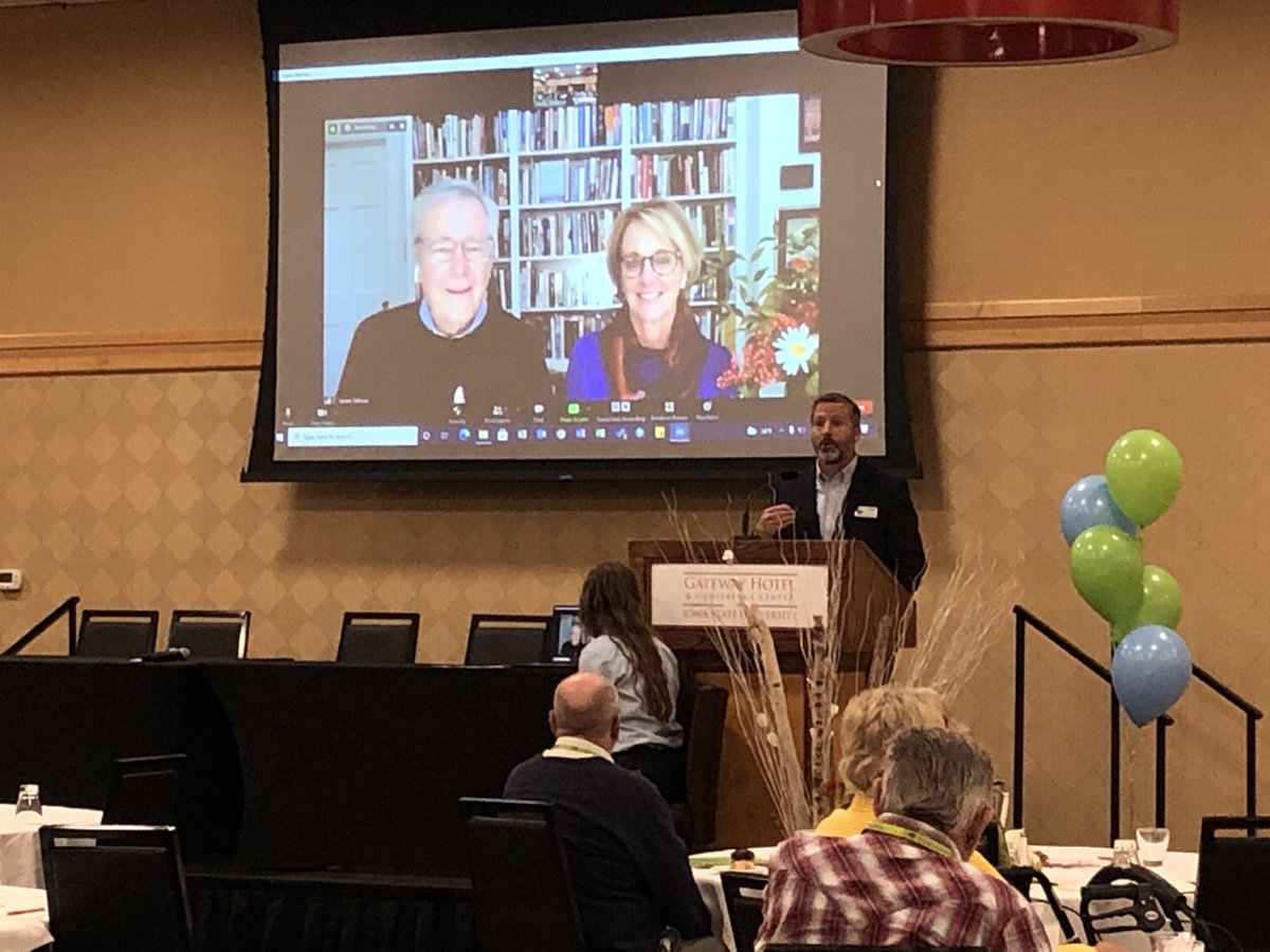 Trees_Forever's tweet photo. Inspiring content so far at the #ILRCelebration in Ames! Keynote speakers James and Deb Fallows discussed their experiences visiting small towns throughout America and Community Visioning towns are sharing their project and concept design boards. https://t.co/l5qNUDSUTm