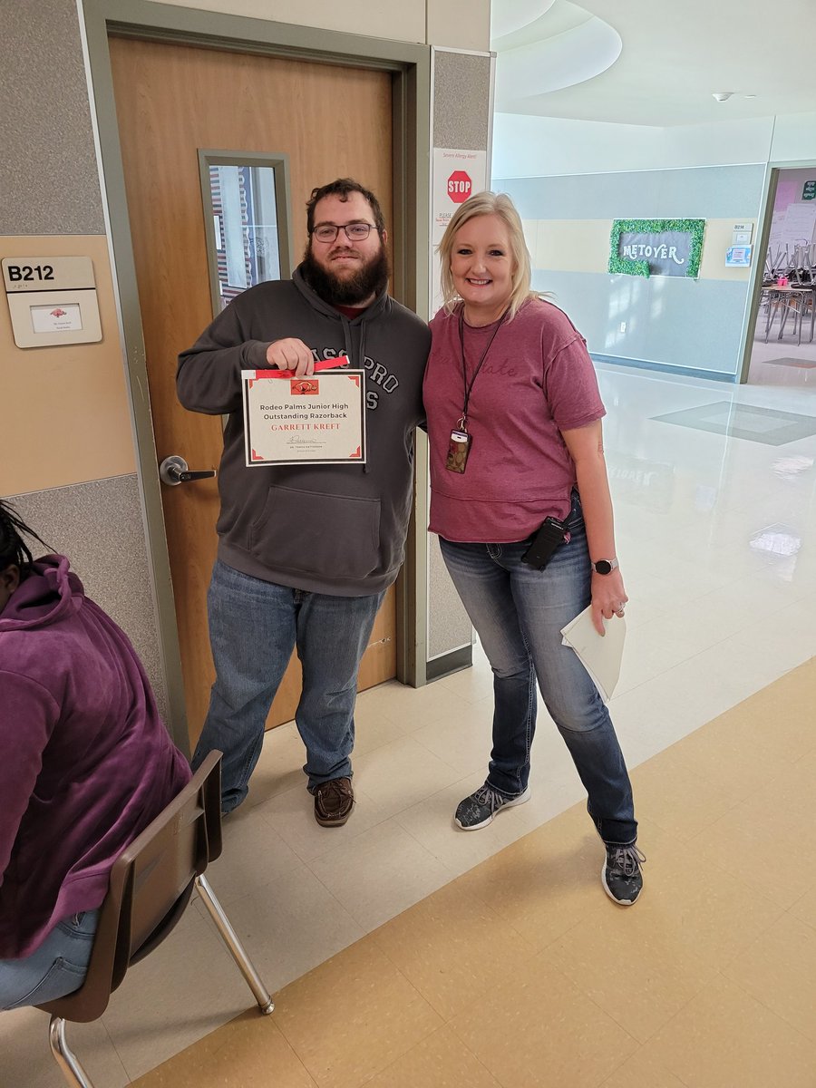 RodeoPalms's tweet image. Shout out to our staff Outstanding Razorbacks!! Mrs. Muegge, Mrs. Brown, Mr. Kreft and Mrs. Pattum!! #beststaff #RazorbackPride