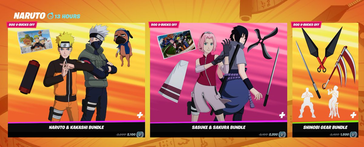 🚨 Naruto Skin Bundle Giveaway 🚨 

Choosing 2 winners who will receive 1 bundle of their choice live on stream tonight! To enter just follow, like, and retweet ❤️➕♻️

We will be live all night playing $$$ games with viewers, hope to see you there 🥰🥰🥰

Twitch.tv/MissKaliSunshi…