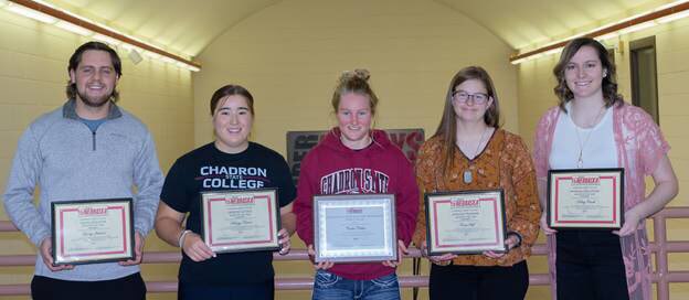 CSC_HPER's tweet photo. Congrats to the CSC 2021 Major of the Year winners recognized by @SHAPENebraska. Carlie Collier won the Outstanding Rec &amp; Sp Mgmt MOY for the entire state!
Left to Right: George Johnson (HE), Kenzey Kanno (ES), Carlie Collier (Rec &amp; Sport), Cara Self (AT), &amp; Kelsey Crock (PE) https://t.co/lbGQ2ZhCPS