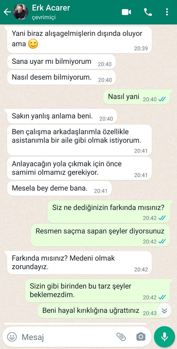 cengcu's tweet photo. Firari gazeteci Erk Acarer’in iş başvurusunda bulunduğu bir gazeteciyi taciz ettiği yazışmalar ortaya çıktı.

Not: Bu tip montajları hazırlamak 5 dk. Erk Acarer’in bir gencin itibariyla oynaması kabul edilemez.

#MontajcıErkAcarer https://t.co/S4iKrbB64V