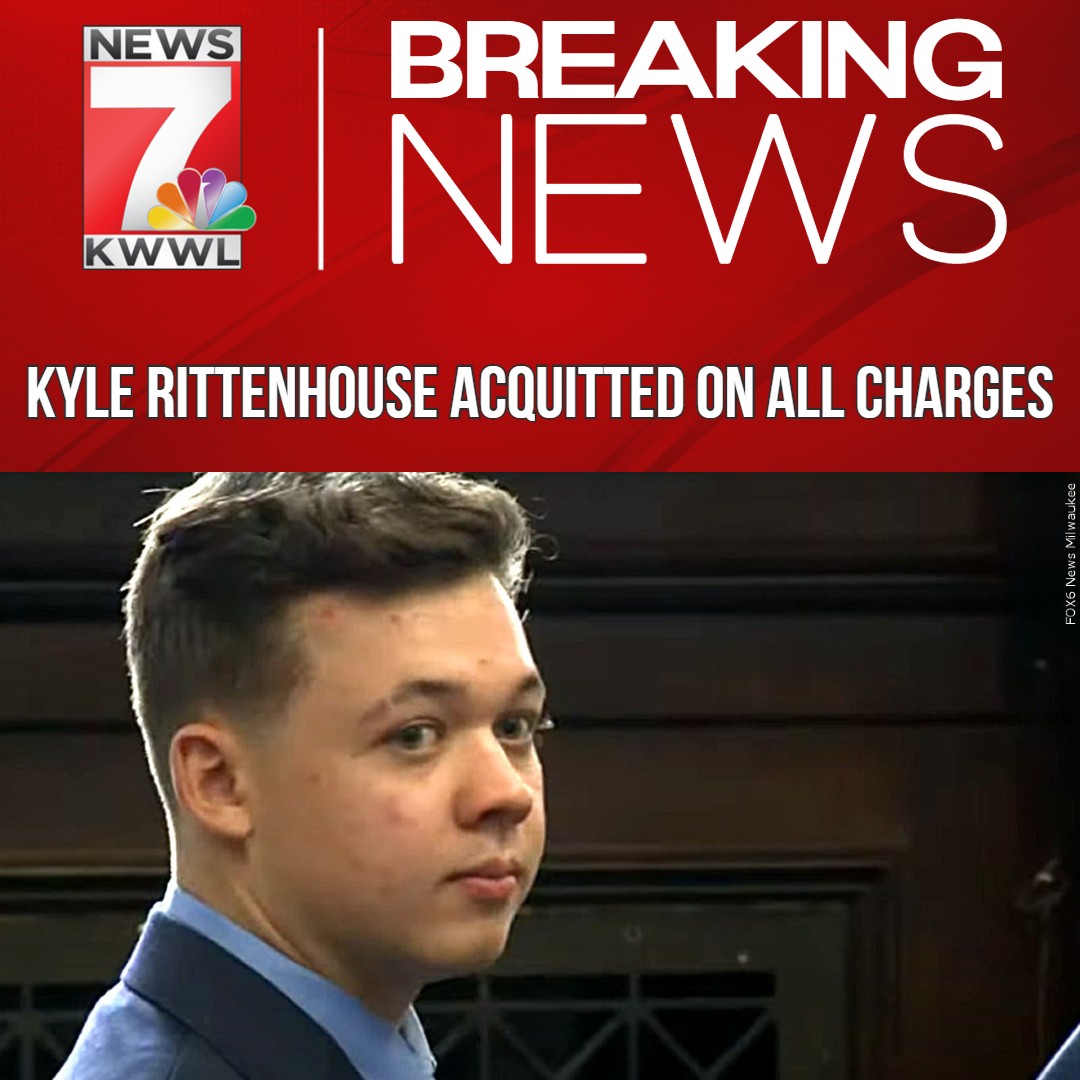 #BREAKING
NOT GUILTY: Kyle Rittenhouse has been found not guilty on all charges after pleading self-defense in the deadly Kenosha, Wisconsin shootings.