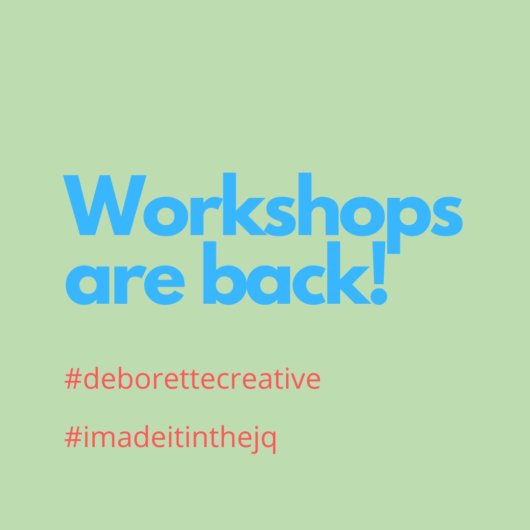 Yep! They’re back.😀 starting in February 2022. The carry all/tote bag and intro to craft are listed with a new painted leather goods. Go take a look 👉🏽 deborette.com/workshops-shor… #deborettecreative #imadeitinthejq