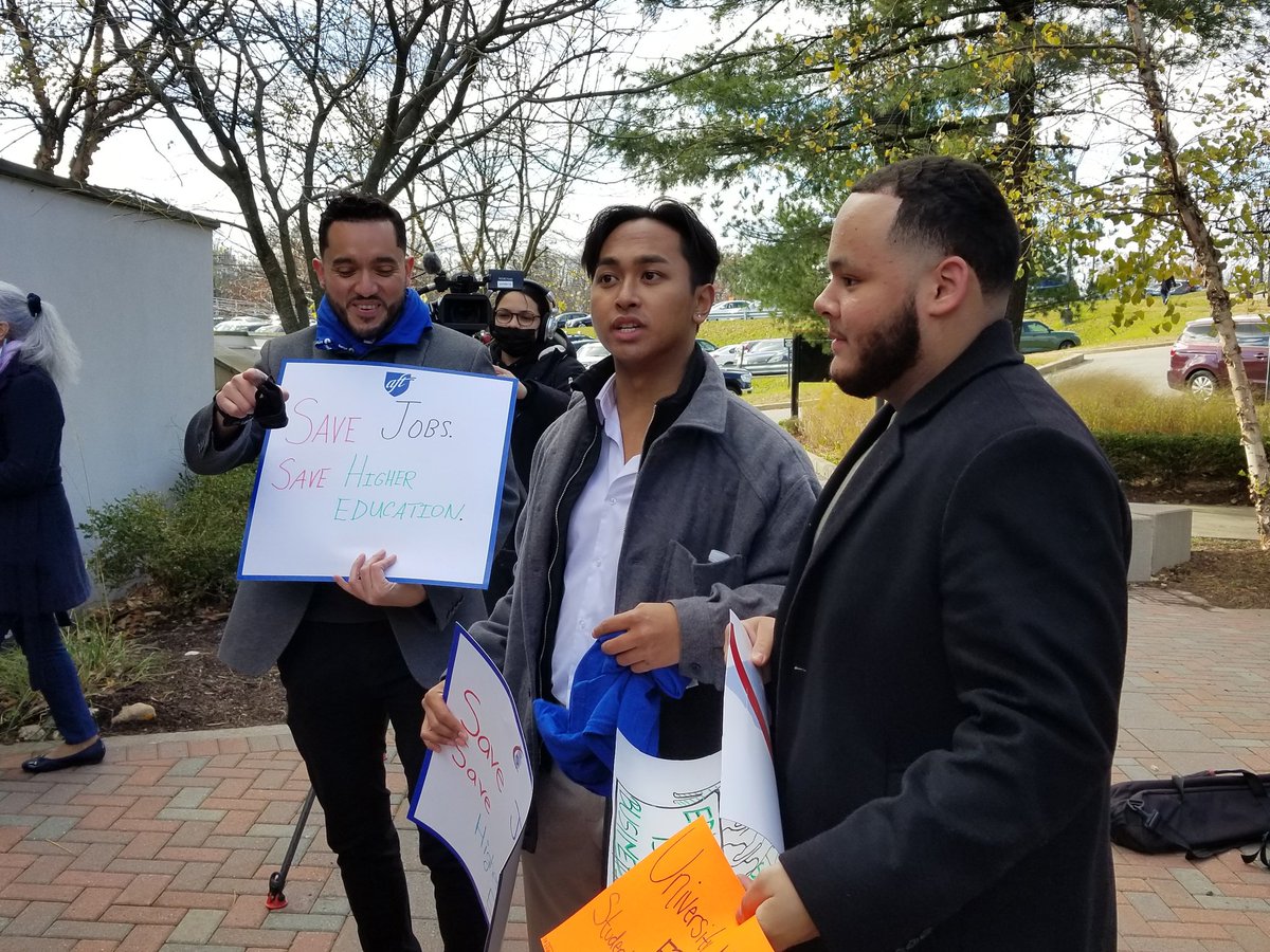 CNJSCL's tweet image. Some of the amazing speakers showing support and solidarity during our Rally to Save WP! #SaveWPjobs @AFTNJ @AFTunion