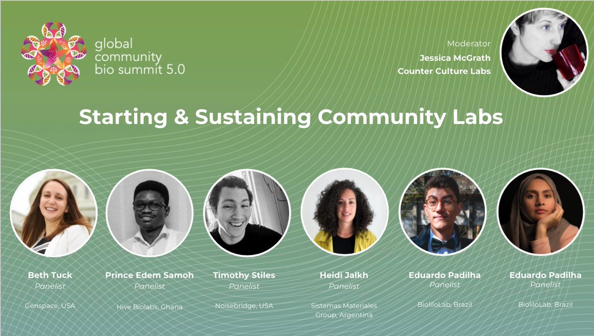 's tweet image. First up in the @globalbiosummit D&amp;amp;I/Power of Community Track: Starting &amp;amp; Sustaining Community Labs! #CommunityBio #GlobalBioSummit