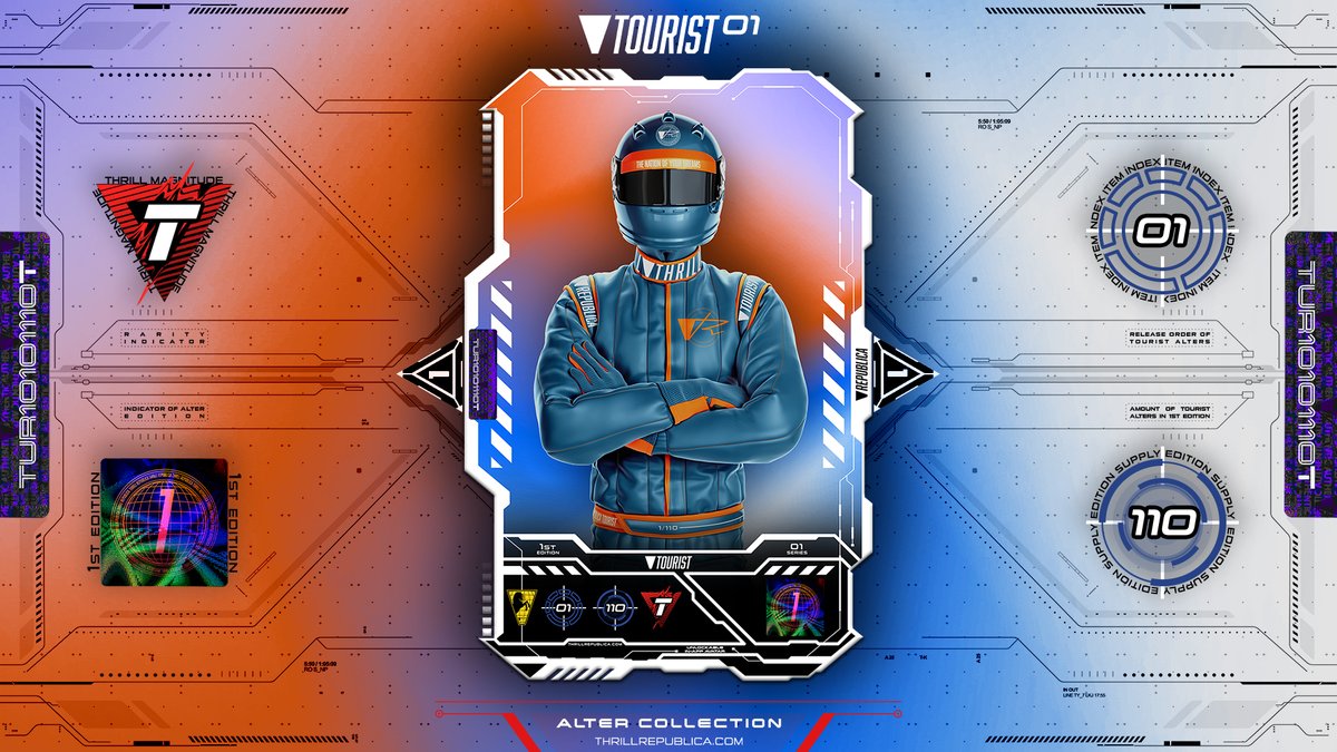 nfthrillz's tweet photo. @NFTage 🔻ALTER TOURIST 01 

🌐 1st Edition | Series 01

▼ Alter ID: TUR10101110T
▼ THRILL Magnitude: 3/4 [TIMELESS]
▼ Release Order: 1/110
▼ Series 1 Volume: 10
▼ Floor Price: 0.3 ETH
▼ Mint: https://t.co/CqEh0De1L5

⚠️Only 18 Items Available in Series 1
#NFTs #Collectibles https://t.co/iIyZGLtynm