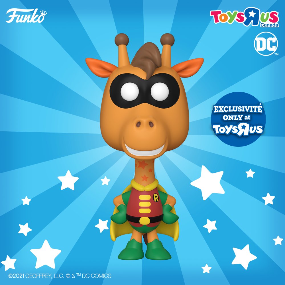 Coming Soon: Pop! Ad Icons: Geoffrey The Giraffe As Robin Toysruscanada Exclusive Order Click The Link In Our Stories! : r/funkopop