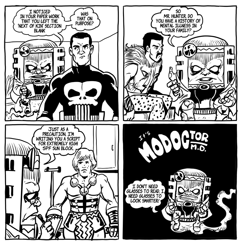 bryankellydraws's tweet photo. This time MODOCtor is seeing an Eternal. That's relevant, right?
#modoctor #modok #comic #cartoon #eternals #punisher #kraventhehunter https://t.co/oKOAKPUjAZ