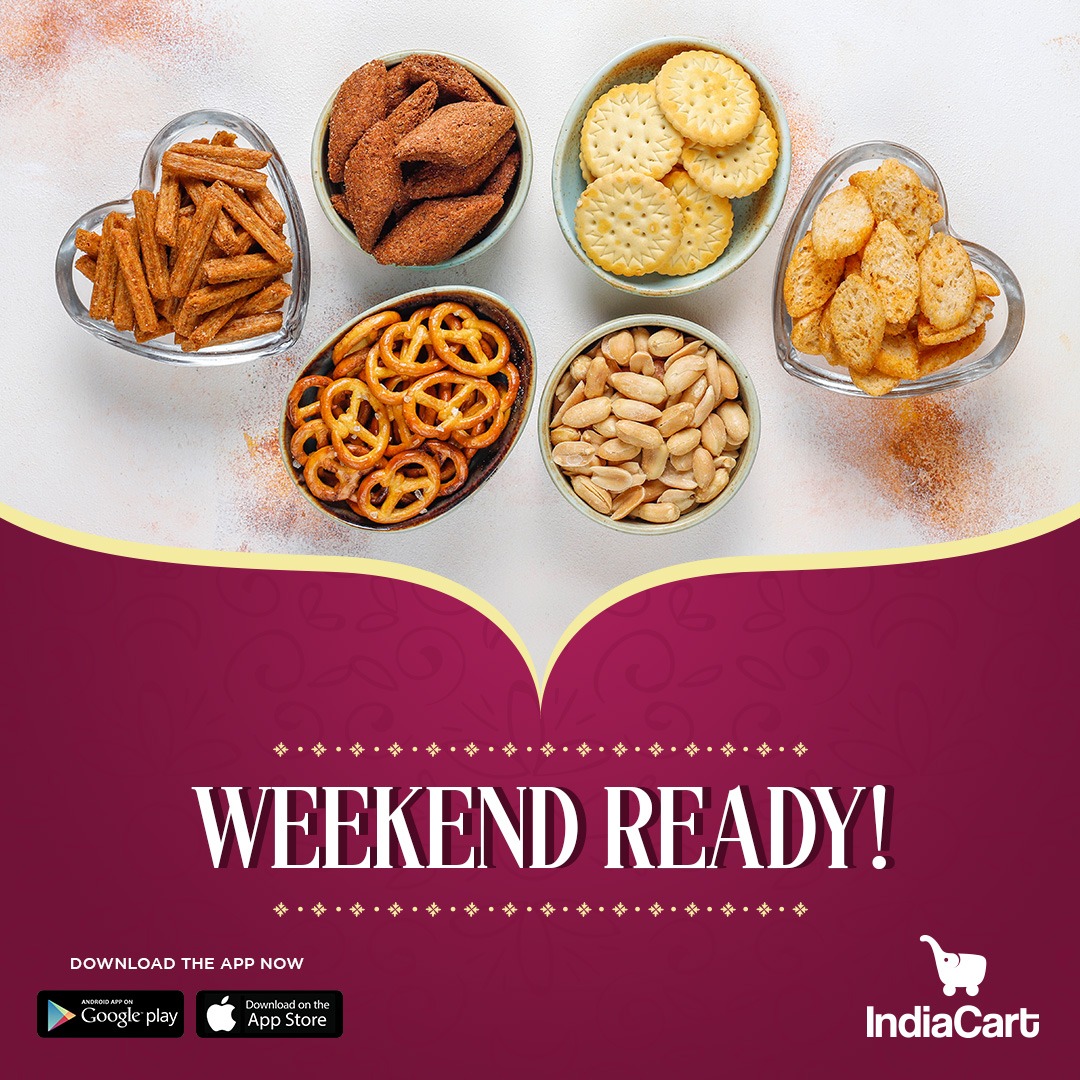 Weekend time calls for some Indian namkeens!
Grab it from @IndiaCart 
Order now from IndiaCart - Easy Online Shopping 🛍 
Link in bio
#indiansnacksinSacremento #Sacramentoindians #indianfoodinSacramento #indiangroceryinusa  #indiacartapp #desishop #desifood #desidrink
