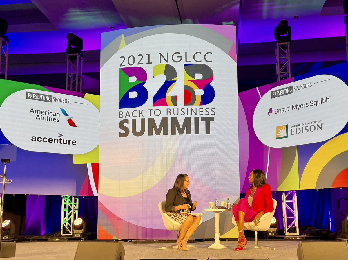 Sharing #HopeUSA at the #NGLCCB2B conference. Proud to announce <a href="/WellsFargo/">Wells Fargo</a> has made the largest financial commitment to date to the <a href="/NGLCC/">NGLCC</a> #transgender and #genderexpansive initiative. Then passing the mic to Sabrina Kent &amp; <a href="/tyraaross/">Dominique Jackson</a> to share a message of hope, love and action!