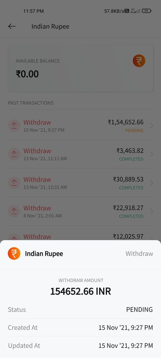 Krushnagopal101's tweet photo. Hey @CoinDCX , @CoinDCX_Cares , @smtgpt , Will you please look onto my problem, I did a withdrawal from Coindcx pro At 15th nov at 9:30 in night, As per your service all withdrawals will be clear within 3-4 working days, But still I didn't get my money in my bank on day 4. https://t.co/OSvO1vNT68