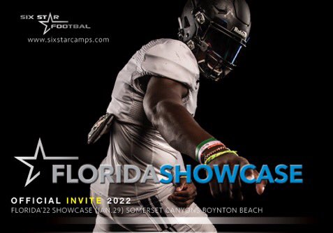 Thanks for the invite @6starfootballFL