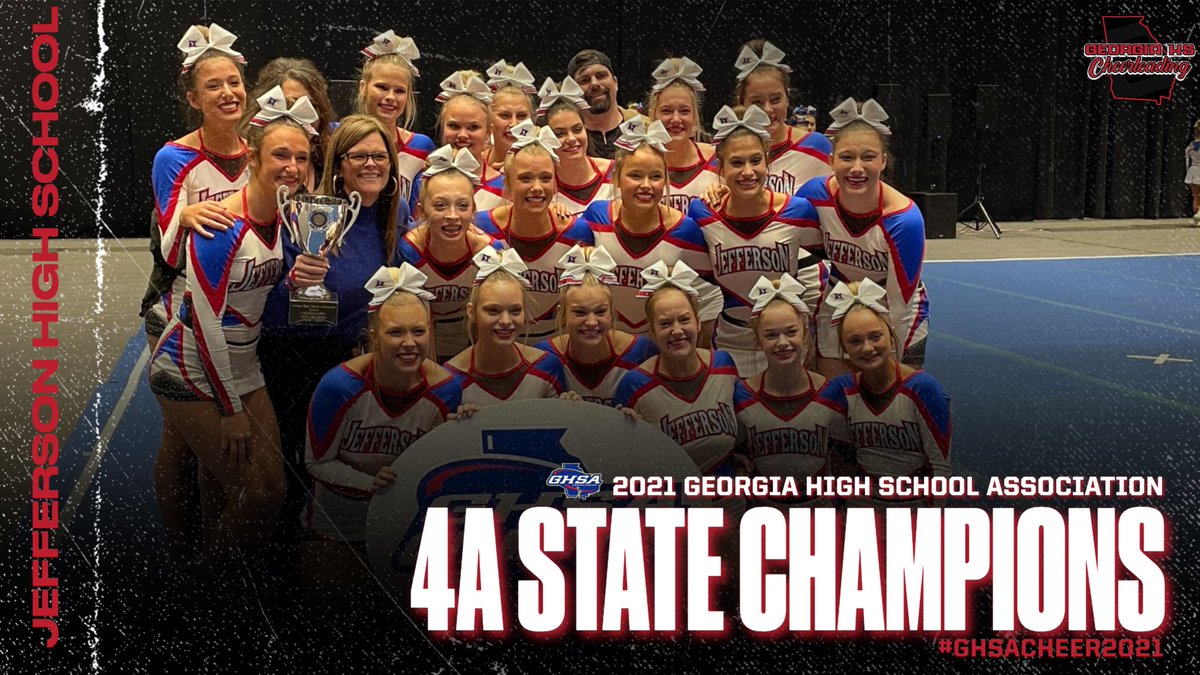 GeorgiaHSCheer's tweet photo. Congratulations Jefferson!
🏆 💍 
#ghsacheer2021 https://t.co/m8uiEWgjIX