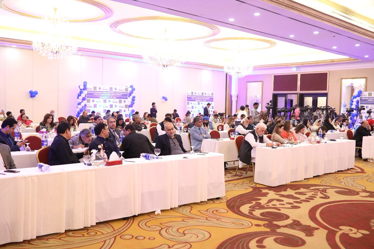SSDOPakistan's tweet photo. Honorable Provincial Minister for Women Development Syeda Shehla Raza addressing session on Role of women in building Peace &amp; Sustainable Development during the National Parliamentary Conference organised by SSDO #Peace #women @SyedaShehlaRaza @SYABukhari @SindhSDGs @unwomen_pak https://t.co/c4C4KYT3ji