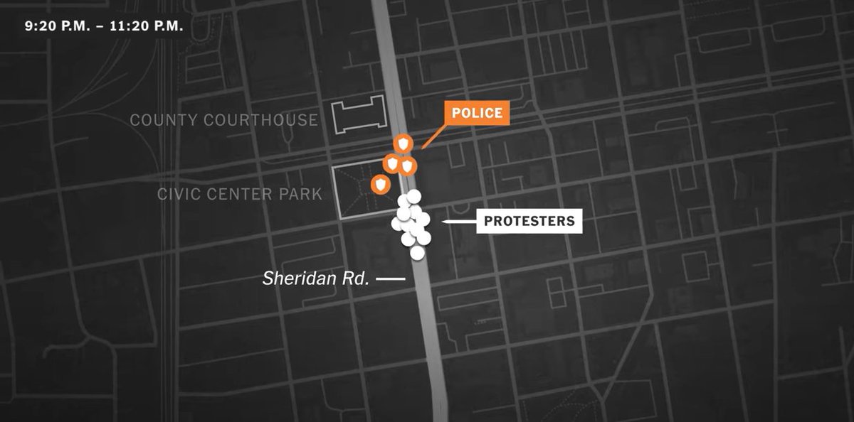 gumby4christ's tweet image. It's been obscured in basically all the coverage of the Rittenhouse trail, but those two people are dead because of the Kenosha Police. KPD forced protesters into the area where they knew armed right-wing vigilantes were staged. youtu.be/VpTW2AJE9MQ?t=…