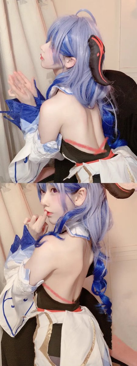 fanchedeGong's tweet photo. 旅行者，可以陪我一起加班吗？#genshin #cosplay #Ganyu https://t.co/m6wAeEzjz1
