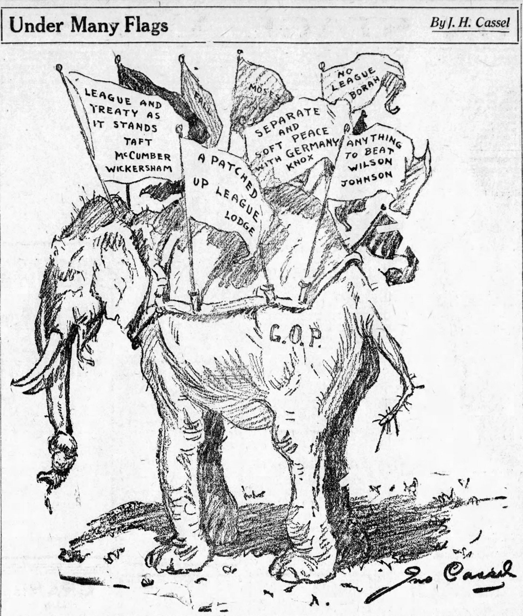 Henry Cabot Lodge And Woodrow Wilson