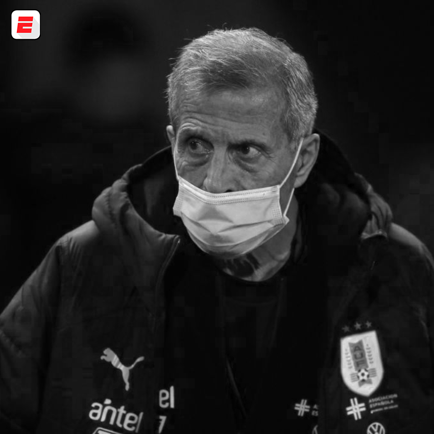 ESPNArgentina's tweet photo. BOMBAZO en 🇺🇾 #Uruguay: luego de 15 años, Oscar Washington #Tabárez fue despedido del cargo de entrenador de la Celeste. A 4 fechas del final, ¿podrán remontar y llegar a #Qatar2022? https://t.co/AL82yB0FLH