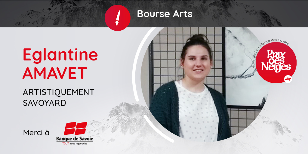 Prix_des_Neiges's tweet photo. Bravo à Eglantine Amavet pour son projet "Artistiquement Savoyard", qui remporte la Bourse de la Vocation dans la catégorie Arts remise par la Banque de Savoie en présence de Nicolas Poughon, Directeur Général de La Banque de Savoie ! 🖼  #BanqueDeSavoie #PDN2021 https://t.co/3N5cYbZwMG