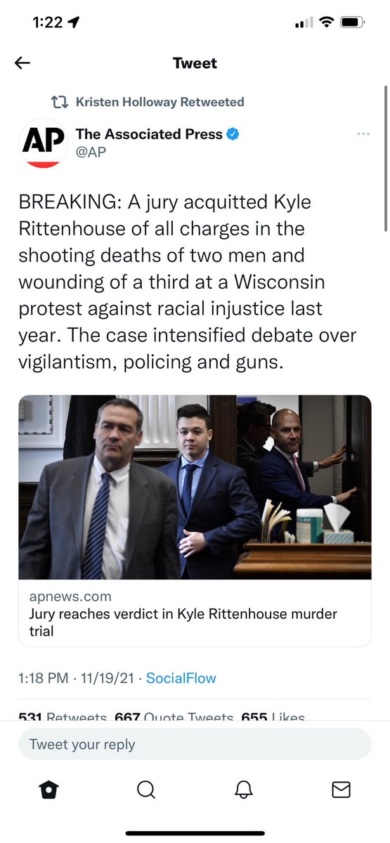 I mean just look at the confidence on his face. America u have allowed this kid to feel this way to go to a protest that we wasn’t suppose to be at because he wasn’t protesting and killed people that are unarmed. We only wish to walk into and out of courtrooms this confident.