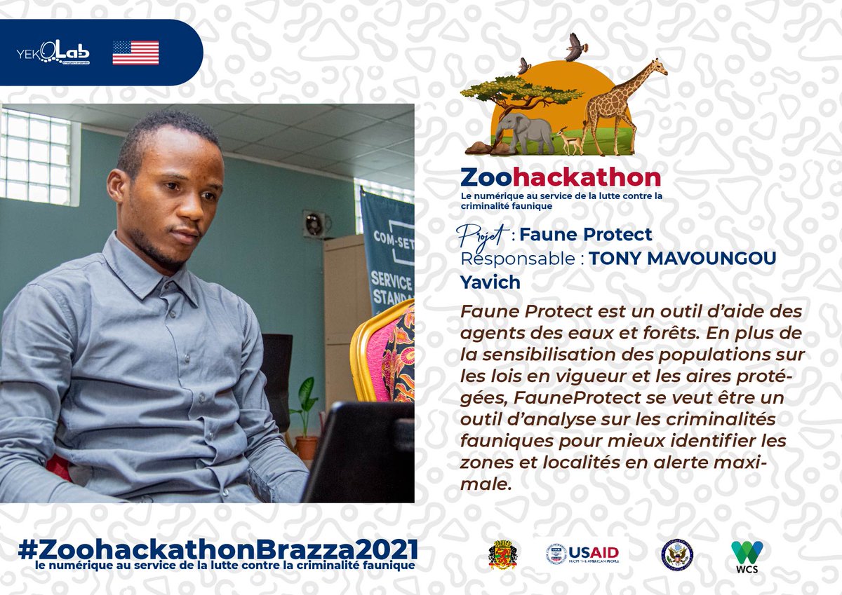 #zoohackathonbrazza2021 
À la découverte de nos équipes. 
#TonyMavoungou se dit prêt à ramener #FauneProtect au sommet du #Zoohackathonbrazza2021
Tiendra-t-il sa promesse ? Le verdict est prévu pour ce 20 novembre.