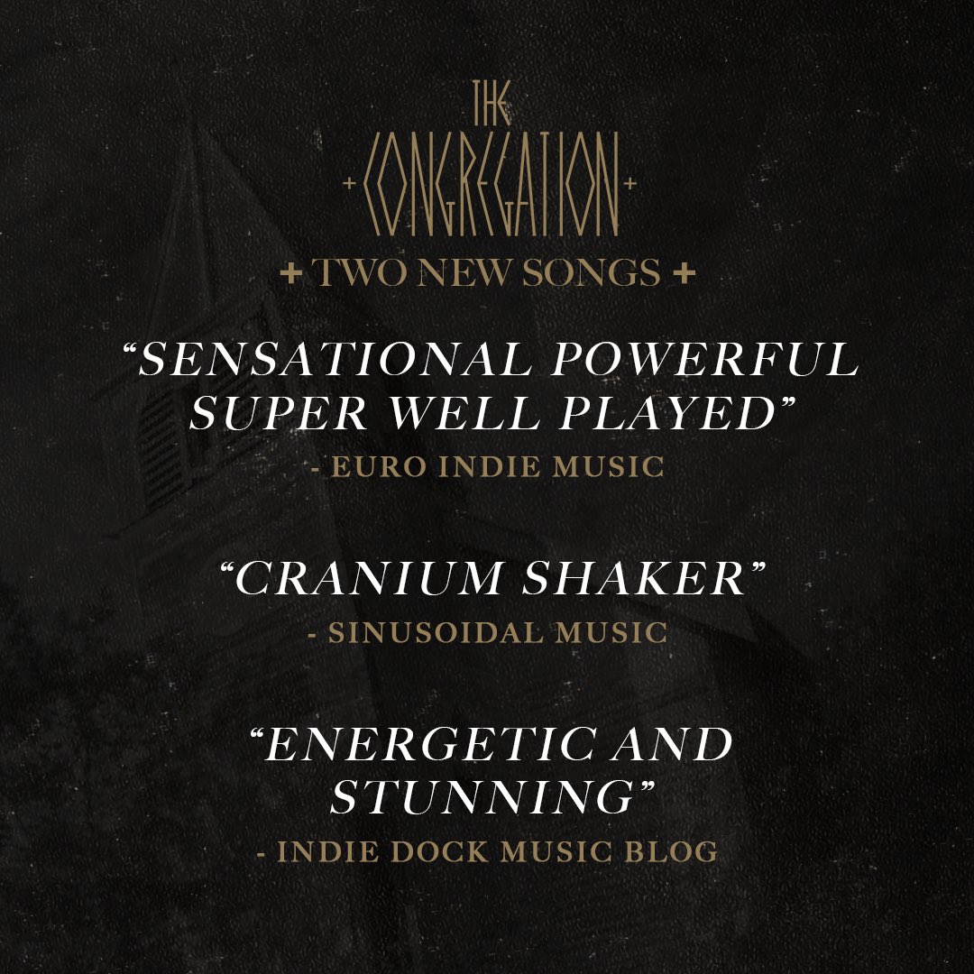 The Congregation (@congregation__) on Twitter photo The reviews are in. Thank you for all of the support for “Soundtrack to the End of the World” and “Lie To Me” 🤘 if you haven't yet, listen here: rgk.lnk.to/Soundtrack
<a href="/euroindiemusic/">European Indie Music Network</a>
<a href="/MusicSinusoidal/">Sinusoidal Music</a>
<a href="/DockBlog/">Indie Dock Music Blog</a>
#rocknroll #TheCongregation #rockmusic The reviews are in. Thank you for all of the support for “Soundtrack to the End of the World” and “Lie To Me” 🤘 if you haven't yet, listen here: rgk.lnk.to/Soundtrack
<a href="/euroindiemusic/">European Indie Music Network</a>
<a href="/MusicSinusoidal/">Sinusoidal Music</a>
<a href="/DockBlog/">Indie Dock Music Blog</a>
#rocknroll #TheCongregation #rockmusic
