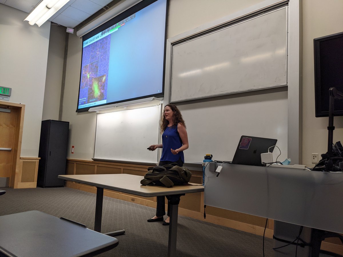 Today's colloquium has begun and we are excited to hear from our own Dr. Anna Nierenberg! 
Dr. Nierenberg is giving a talk titled “Testing the Nature of Dark Matter with Strong Gravitational Lensing.”

@annanierenberg @UCMerced_Astro @UCMerced_NatSci  #astrophysics