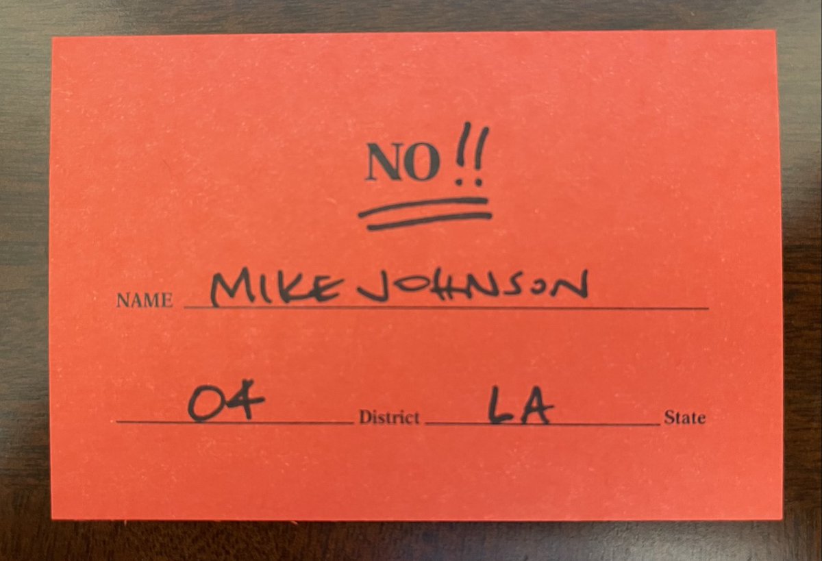 While we normally use the electronic vote option on the House Floor, I wanted to register this historic vote in my own hand. 

Let history record clearly who stood today for freedom &amp; responsibility, and who voted to march us down the dark road of government control &amp; socialism.