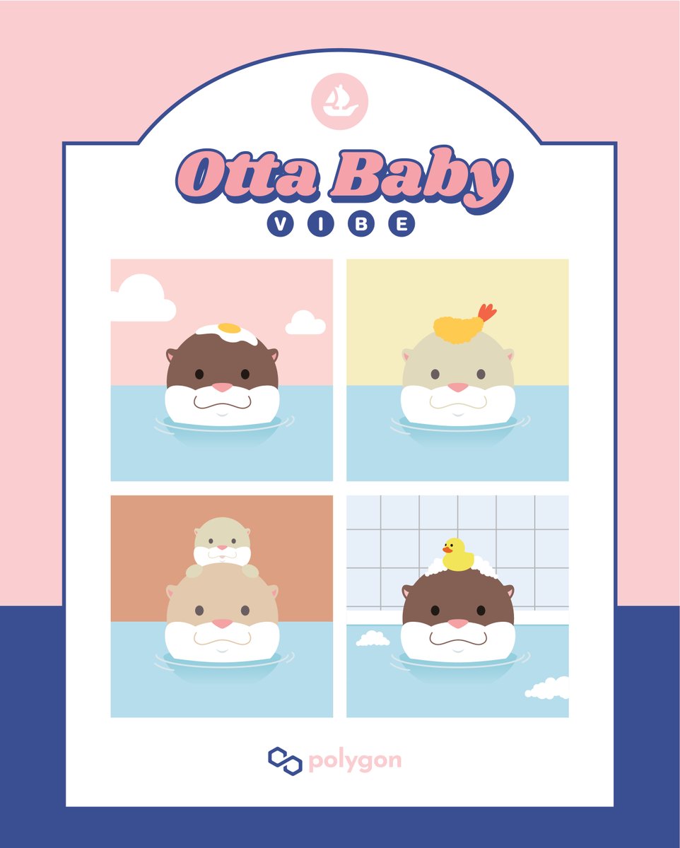 NEW DROP! ⛵️☀️
OTTA BABY VIBE✨[Polygon Chain] 
Start Only at 0.003 ETH. 
🔗opensea.io/collection/ott…
 
#OTTABABY #OTTABABYVIBE  #opensea  #OpenSeaNFT #NFTs  #nftcollector #NFTcollectibles 
#NFTCommunity #NFTcollection #NFTTHAILAND