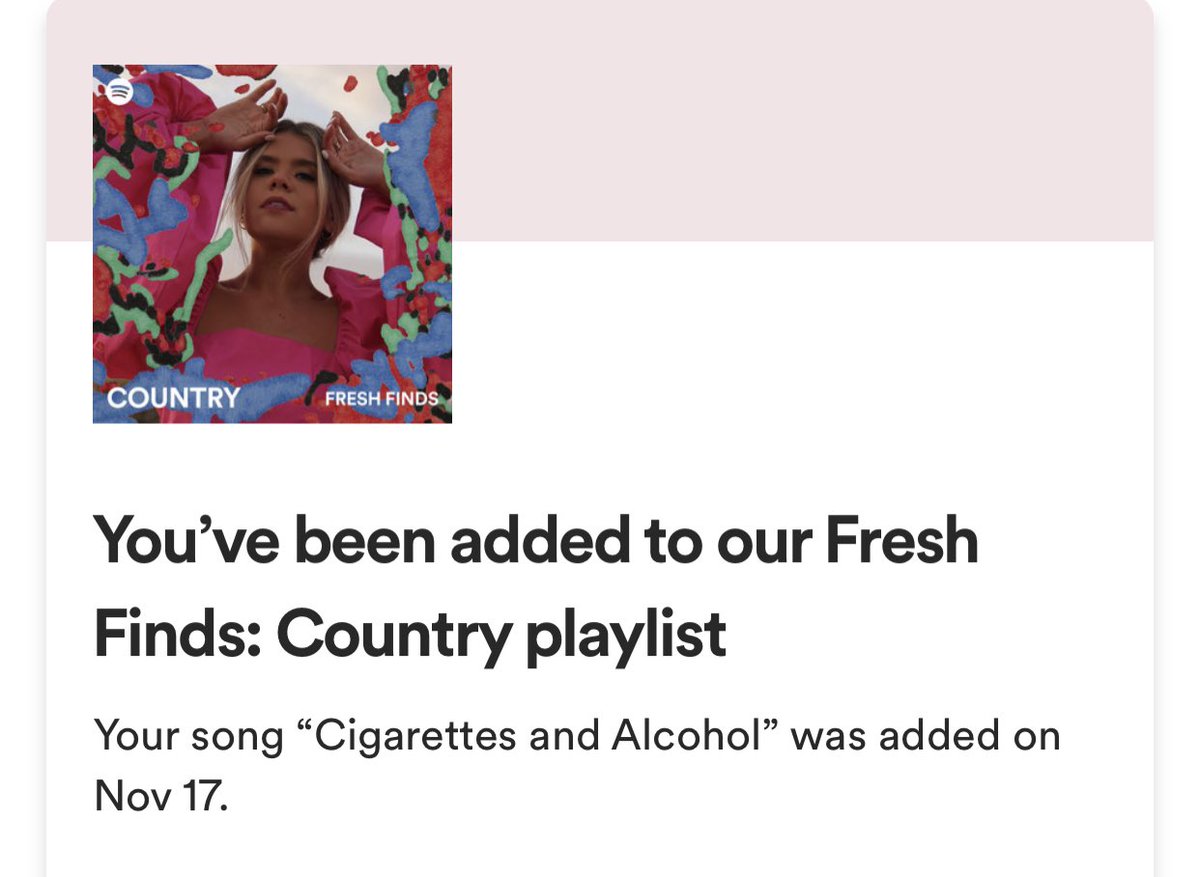 Wanna thank @spotify for the add!! Check it out