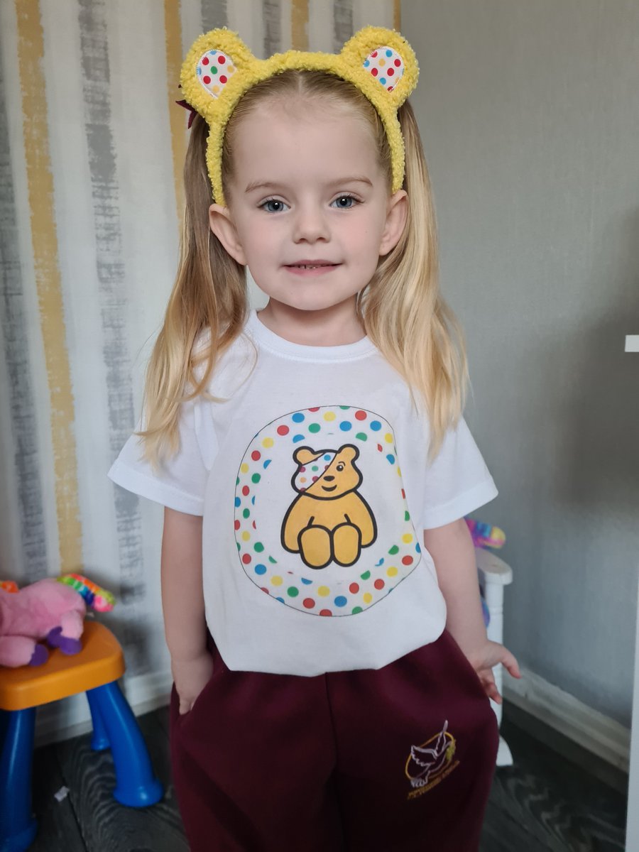 nickystopforth1's tweet image. My girl supporting @BBCCiN for school today @RimroseHope #ChildreninNeed #Pudsey #pudseybear