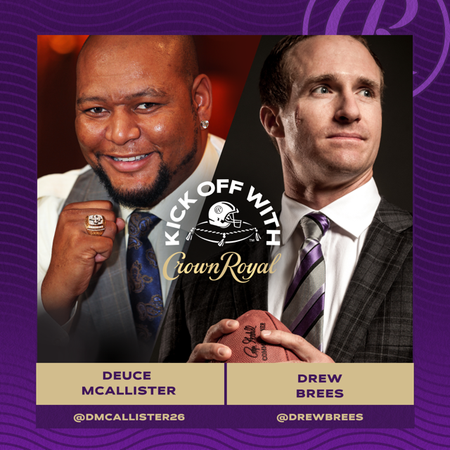Drew Brees (@drewbrees) on Twitter photo #ad Hey guys! <a href="/dmcallister26/">deuce mcallister</a> & I are going head to head to raise funds for local New Orleans charities that give crucial support to the community. Every retweet I get unlocks another donation from <a href="/CrownRoyal/">Crown Royal Official</a> to <a href="/LAHospFound/">LA Hospitality Foundation</a>. Do it for charity and help me get more RTs than Deuce! #ad Hey guys! <a href="/dmcallister26/">deuce mcallister</a> & I are going head to head to raise funds for local New Orleans charities that give crucial support to the community. Every retweet I get unlocks another donation from <a href="/CrownRoyal/">Crown Royal Official</a> to <a href="/LAHospFound/">LA Hospitality Foundation</a>. Do it for charity and help me get more RTs than Deuce!