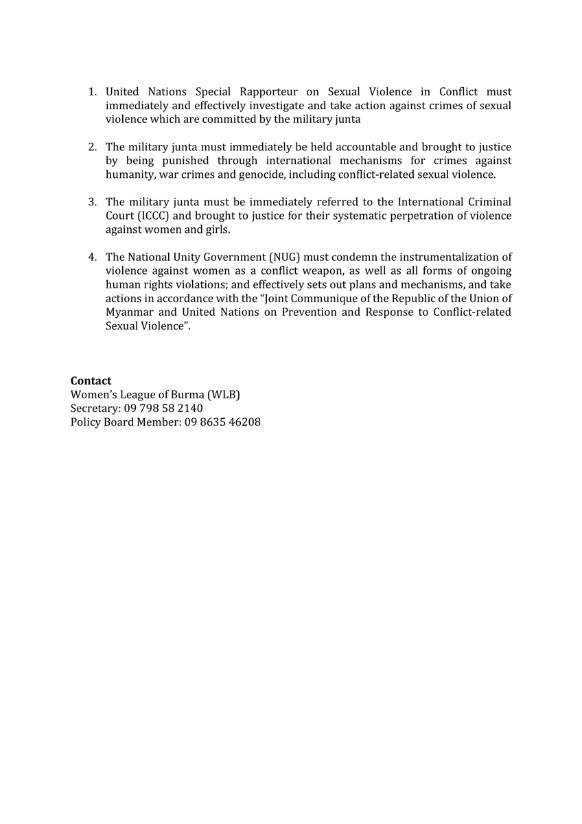 zoyaphan's tweet photo. A mother of 4 children in Chin State, Burma, has been gang-raped by soldiers of the Burmese military. For decades, the Burmese military has been using rape and sexual violence as weapons of war, it is systematic and widespread. #PSVI @end_svc Statement by @womenofburma 👇 https://t.co/47Ic4DpdJd